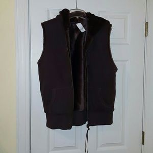 Brown Fux Fur Lined Vest